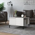 vidaXL Table basse blanc brillant 55x55x36 5 cm bois d'ingénierie