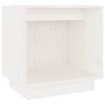 vidaXL Table de chevet Blanc 40x30x40 cm Bois de pin solide