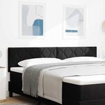 vidaXL Tête de lit Montage mural Géométrique Noir 180 cm Velours