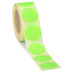 Pastille adhésive permanente fluo rouge 40 mm (lot de 500)