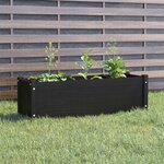 vidaXL Jardinière d'extérieur Noir 100x31x31 cm Bois de pin massif