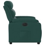 vidaXL Fauteuil inclinable électrique Vert foncé Tissu