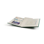 Classeur à bandes pour timbres 16 pages blanches. Couleur - Vert