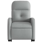 vidaXL Fauteuil inclinable Gris clair Tissu