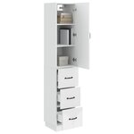 vidaXL Ensemble de Meubles 2 Pièces Blanc brillant 33 x 34 5 x 87 cm