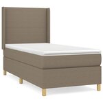 vidaXL Sommier à lattes de lit avec matelas Taupe 80x200 cm Tissu