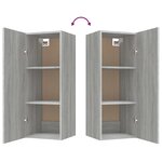 vidaXL Armoire murale Sonoma gris 34 5x34x90 cm Bois d'ingénierie