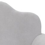 vidaXL Canapé-lit enfants 2 places gris clair peluche douce