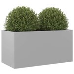 vidaXL Jardinière argenté 62x30x29 cm acier galvanisé