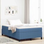 Cadre de lit vidaXL Bleu 120x200 cm en tissu côtelé