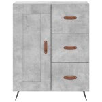 vidaXL Buffet gris béton 69 5x34x90 cm bois d'ingénierie