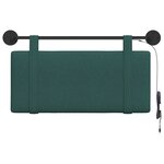 vidaXL Tête de lit suspendue Avec lumière LED Vert foncé Tissu