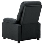 vidaXL Fauteuil inclinable électrique Gris foncé Tissu