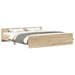 vidaXL Cadre de lit sans matelas chêne sonoma 180x200 cm
