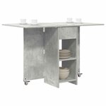 vidaXL Table à dîner 115 x 70 x 75 cm Bois d'ingénierie Gris béton