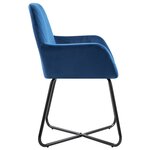 vidaXL Chaises à manger lot de 4 Bleu Velours