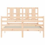 vidaXL Cadre de lit sans matelas 120x200 cm bois massif