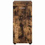 vidaXL Cabinet de salle de bain TULUM Chêne fumé 37 x 31.5 x 82 cm