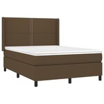 vidaXL Sommier à lattes de lit matelas LED Marron foncé 140x190 cm