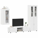 vidaXL Ensemble meuble TV FLORIN Blanc brillant Bois d'ingénierie