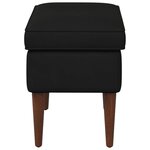 vidaXL Pouf Noir 55 x 35 x 41 cm Velours