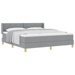 vidaXL Lit à Ressorts avec matelas Gris clair 180 x 200 cm tissu