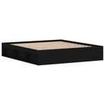 vidaXL Cadre de lit noir 180x200 cm super king