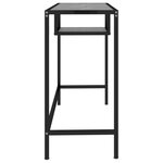 Bureau table poste de travail meuble d'ordinateur informatique étude d'ordinateur Marbre 100 x 36 x 74 cm Verre trempé noir 02_0023735