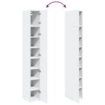vidaXL Armoire de rangement mince blanc 30x42 5x225 cm