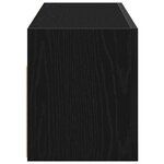 vidaXL Armoire murale de bain noir 80x25x30 cm bois d'ingénierie