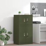 vidaXL Armoire de rangement Vert olive 60 x 40 x 40 cm Acier