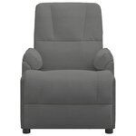 vidaXL Fauteuil de massage gris foncé similicuir daim