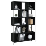 vidaXL Bibliothèque noir 102x28x172 cm bois d'ingénierie