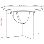 vidaXL Table basse Blanc 50 x 50 x 35 cm Bois massif en pin