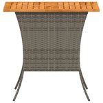 vidaXL Table de jardin avec dessus en bois d'acacia gris 105x75x72 cm