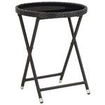 vidaXL Ensemble de bistro de jardin 3 Pièces poly rotin et verre trempé