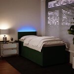 vidaXL Sommier à lattes de lit avec matelas Vert foncé 100x200 cm