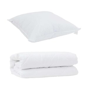 vidaXL Duvet avec Oreiller 2 Pièces Blanc 140 x 200 cm Microfibre