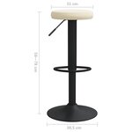 vidaXL Tabourets de bar lot de 2 crème velours