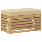 vidaXL Banc de Jardin Blanc 80 x 43 x 45 cm Bois d'Acacia Massif