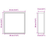 vidaXL Niche de douche blanc mat 32x32x9 cm acier inoxydable