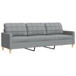 vidaXL Ensemble de canapés 2 Pièces coussins décoratifs gris clair tissu