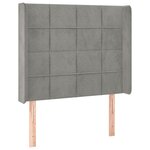 vidaXL Sommier à lattes de lit matelas LED Gris clair 90x190cm Velours
