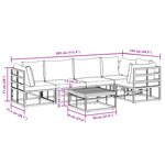 vidaXL Ensemble de canapé de jardin 6 Pièces Noir 70 x 70 x 32 cm