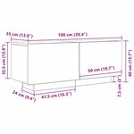 vidaXL Meuble TV Chêne noir 100 x 35 x 40 cm Bois d'ingénierie