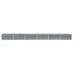 vidaXL Lit surélevé de jardin Acier galvanisé 600x80x45 cm Gris