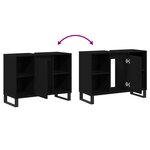 vidaXL Vanité en chêne noir Chêne noir MDF Moyen Vanité salle de bain