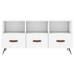 vidaXL Meuble TV blanc 102x36x50 cm bois d'ingénierie