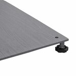 vidaXL Pied de parasol Aspect bois gris foncé 100 x 100 x 4 cm Acier