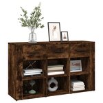 vidaXL Buffet Chêne fumé 100x30x59 5 cm Bois d'ingénierie